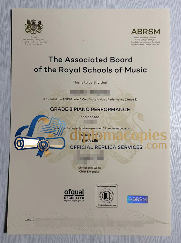 ABRSM certificate