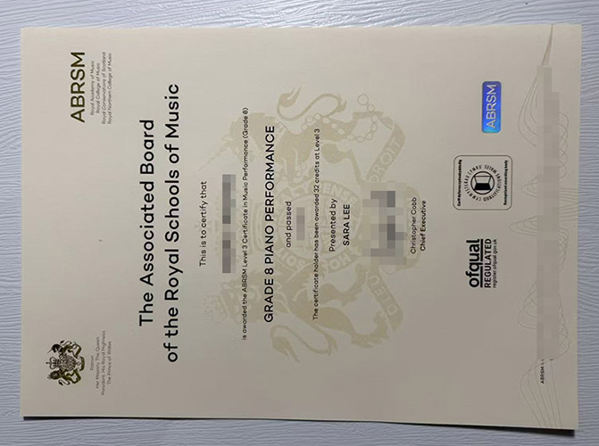 ABRSM certificate