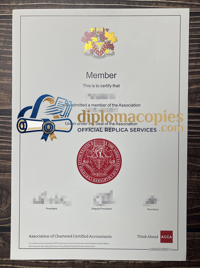 ACCA certificate