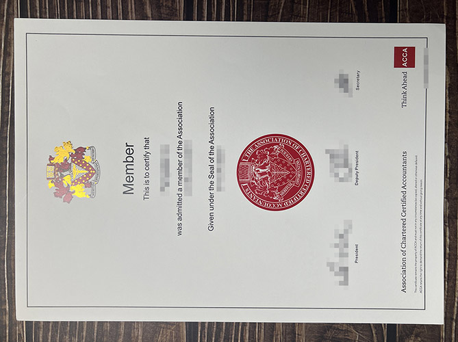 ACCA certificate