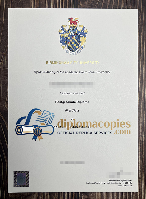 Birmingham City University diploma