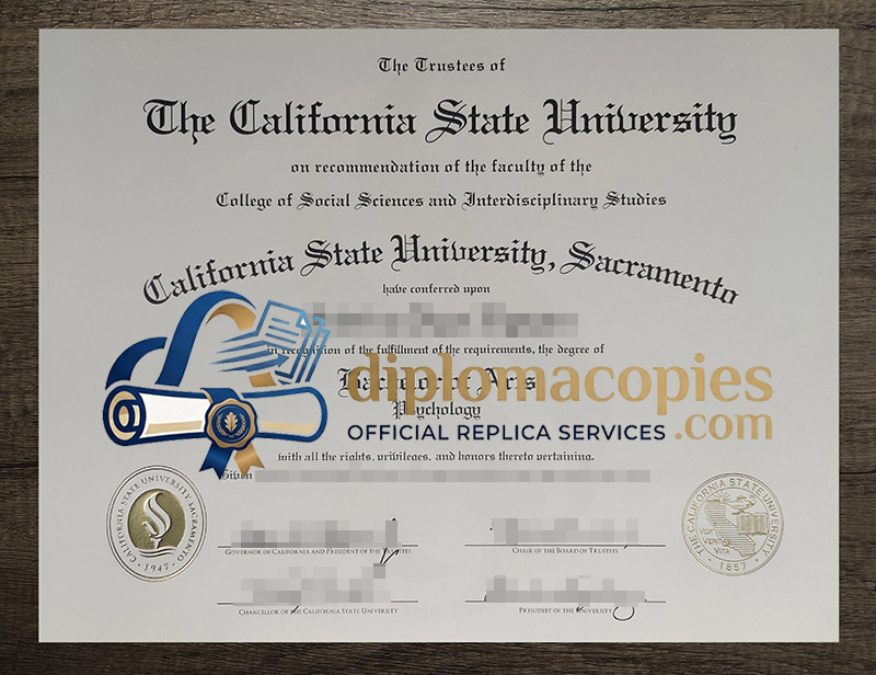 California State University Sacramento diploma