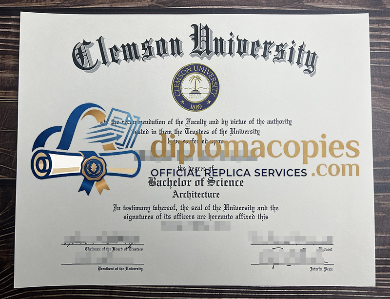 Clemson University diploma