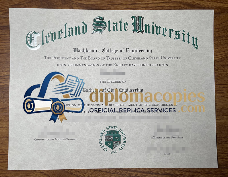 Cleveland State University certificate