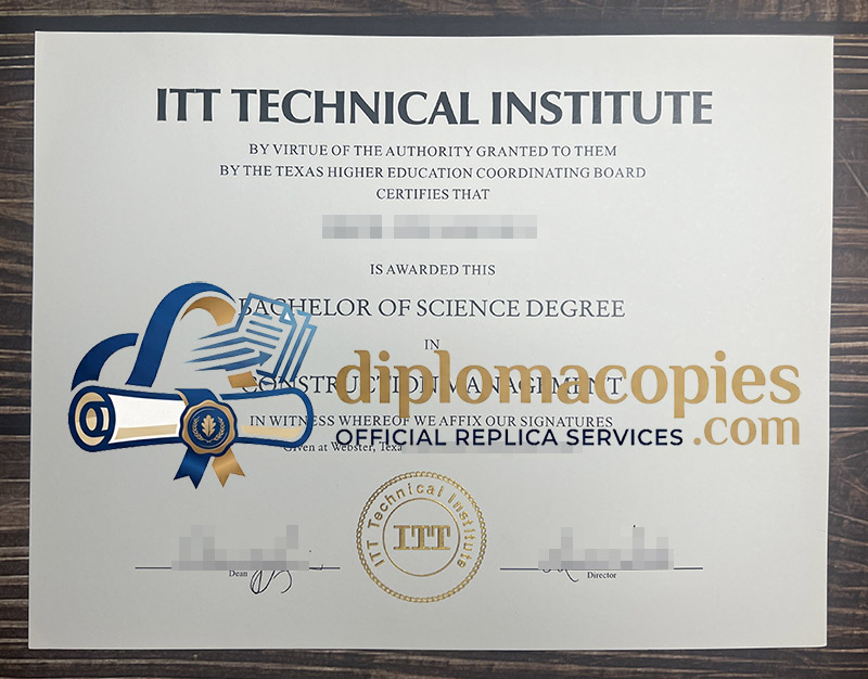 ITT Technical Institute certificate
