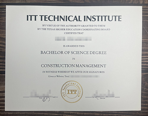 ITT Technical Institute certificate