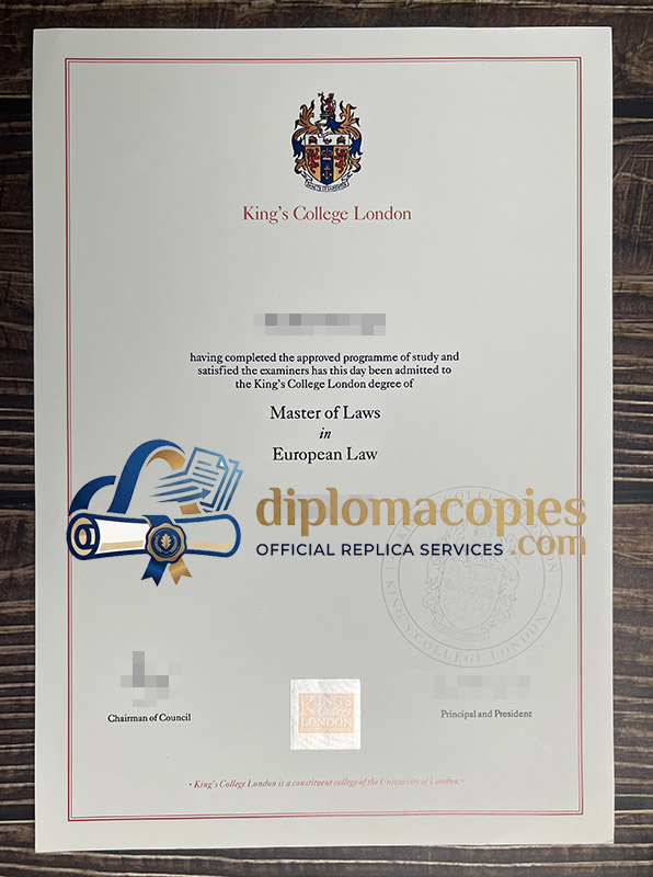 Kings College London diploma