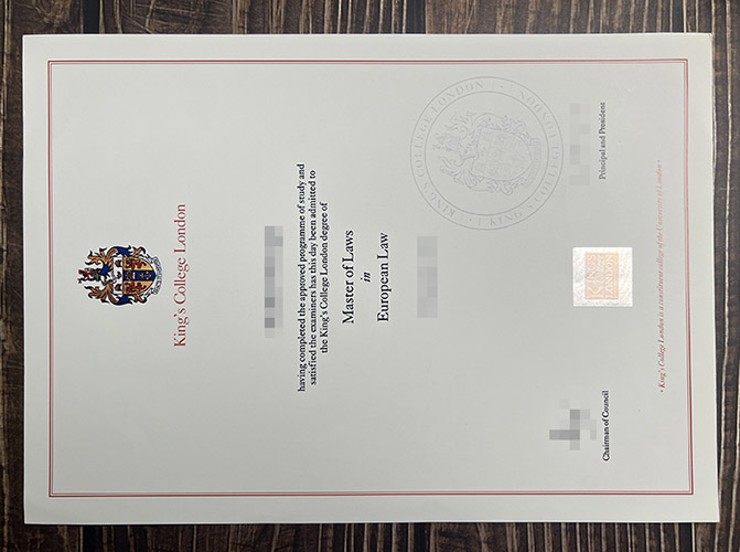 Kings College London diploma