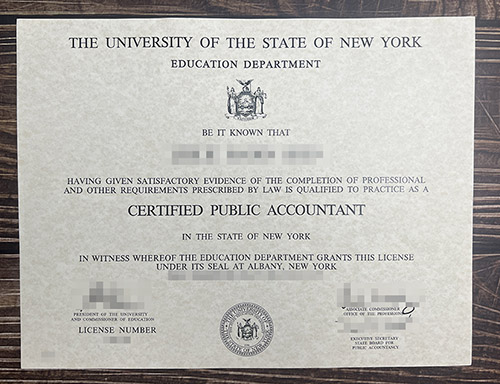 New York CPA certificate