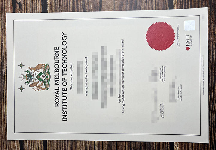 RMIT University certificate