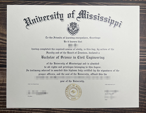 University of Mississippi diploma