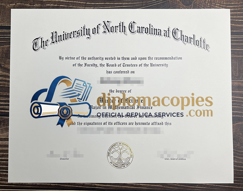 University of North Carolina at Charlotte diploma