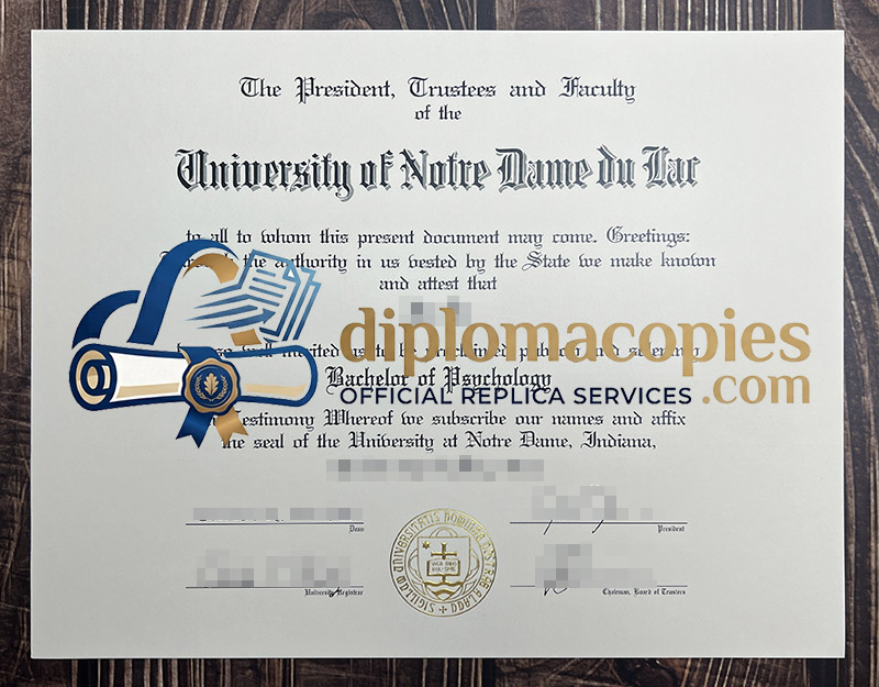 University of Notre Dame du Lar degree