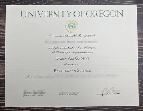 University of Oregon diploma
