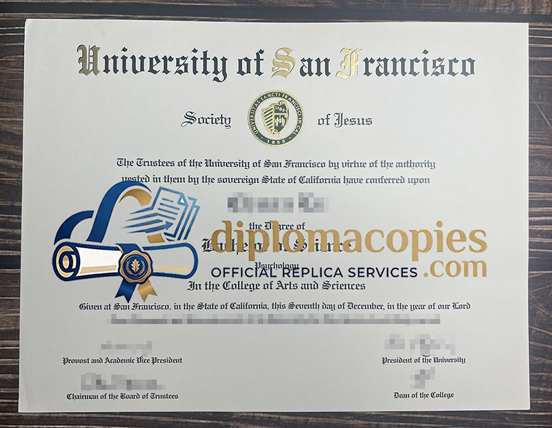 University of San Francisco diploma