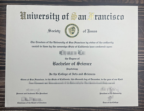 University of San Francisco diploma