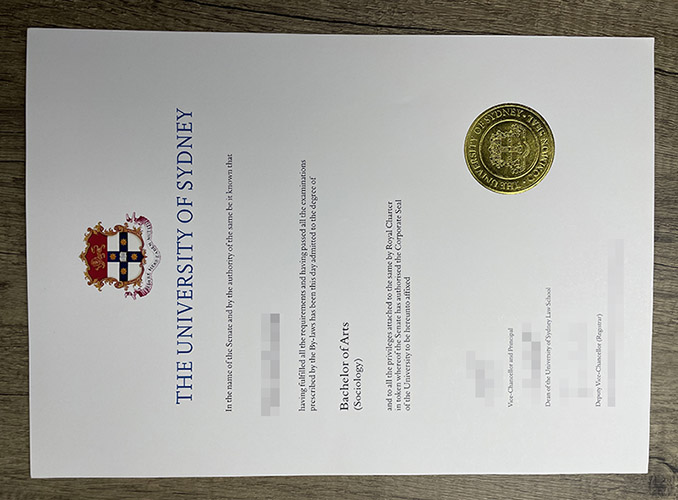 University of Sydney certificate