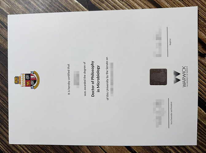 University of Warwick certificate