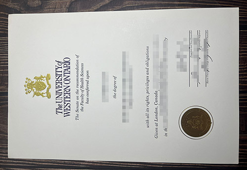 University of Western Ontario certificate