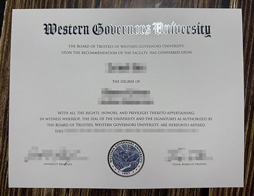 Western Governors University degree
